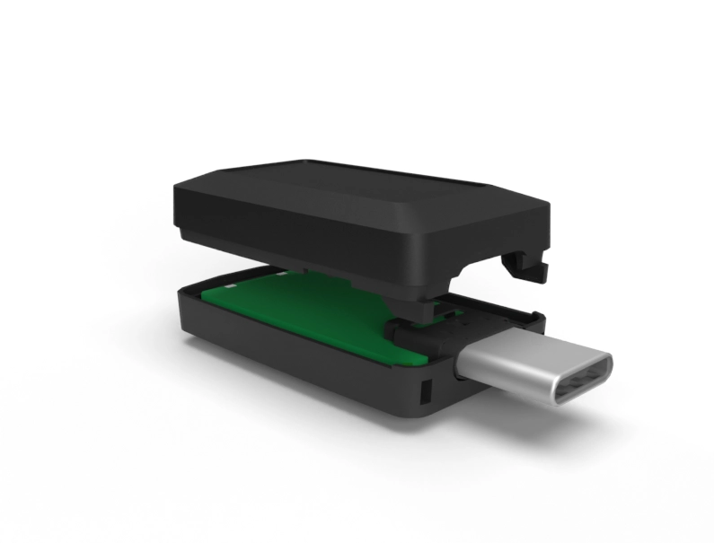 P3A-120704C Mini USB C Enclosure open